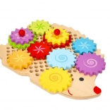 Houten egel met tandwielen LELIN