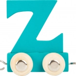 Small Foot houten wagon met letter Z – kleurrijk alfabet voor treinbanen