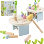 Houten spel Sla de wortel met een hamertje