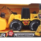 Bouwvoertuig graaflaadmachine op batterijen