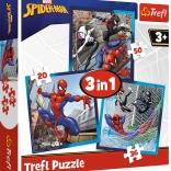 Puzzel 3-in-1 Spider-Man Spinnende vrienden