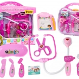 Dokterset voor kleine dokters in koffertje – roze, met licht en geluid