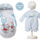 Kledingset met voetenzak voor pop NEW BORN 43–44 cm