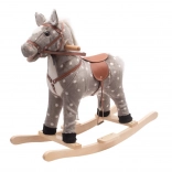 Schommelpaard met melodie PlayTo, grijs gevlekt