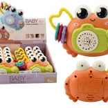 Interactieve krab met rammelaar en projector, oranje