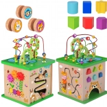 TOOKY TOY houten educatieve kubus 5-in-1 met dieren