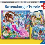 Ravensburger puzzel Magische zeemeerminnen 3×49 stukjes