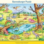 Inlegpuzzel Dinosaurussen 15 stukjes
