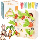 Houten behendigheidsspel Dopasuj Marchewkę
