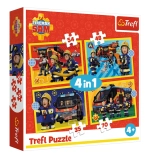Puzzel 4-in-1 BRANDWEERMAN SAM – brandweer op uitruk (35, 48, 54, 70 stukjes) Trefl