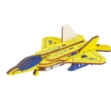 Woodcraft Houten 3D puzzel straaljager F22 Raptor