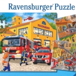 Ravensburger puzzel brandweer 3x49 stukjes