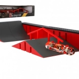 Mini-skatepark met fingerboard plastic set