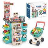 Kindersupermarkt met winkelwagen en 47 accessoires Woopie
