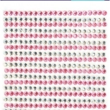 Zelfklevende steentjes roze en zilver 525 stuks