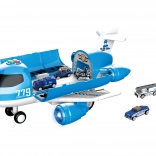 Vliegtuigstation met licht- en geluidseffecten 40 cm met 6 auto's