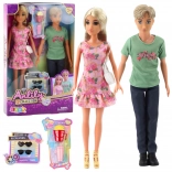 Set Poppen Anlily Meisje met Jongen en Accessoires