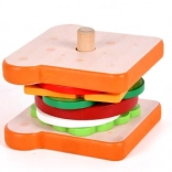 Houten sandwich-constructieset met receptenkaarten