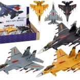 Vliegtuigmodel met wrijvingsaandrijving grijs zwart of geel