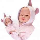 Antonio Juan knipoog pop baby met geluiden en zacht lichaam - 37 cm