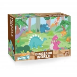 kinderpuzzel dinosaurussen 24 stukjes 50 × 34 cm