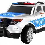 Elektrische politiewagen SUV voor kinderen op batterij met sirenes, verlichting, megafoon en afstandsbediening