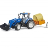 Bruder Tractor New Holland T5.120 met voorlader en kipwagen