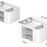 Organizer voor bureau met witte lades