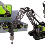 Kinderbouwkraan met metalen haak in zwart-groen