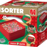 Set sorteerschalen voor puzzels – 6 kommen, rood, 20 × 20 cm JUMBO PUZZLE MATES