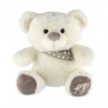 Pluchen teddybeer met sjaaltje 35 cm – wit