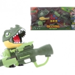 Schietset met dinosaurus en batterijaangedreven foam-balletjes
