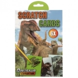Krasplaatjes dinosaurussen – set van 6 kaarten 21 × 14 cm