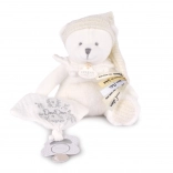 Doudou Cadeauset pluche teddybeer met fopspeenclip en dekentje