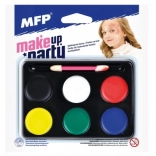 Gezichtsverf MFP Make-up Party 6 kleuren met kwastje