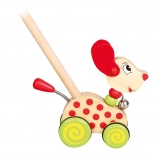 Bino duwhondje op stok met belletje