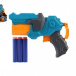 Plastic pistool voor foamkogels met 3 pijltjes