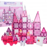 Magnetische bouwset om in te kleuren Roze prinses, 126 delen