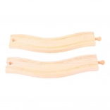 Gebogen rails Bigjigs Rail 22 cm - 2 stuks