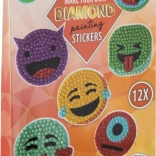 Diamanten fruitstickers GRAFIX, set van 12 stuks