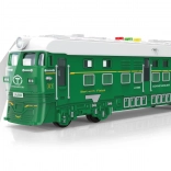 Zweinertreintje met licht- en geluidseffecten en projectie – groen 33 cm