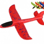 Gooi-vliegtuigje van polystyreen 22 cm, 4 kleuren, in zakje