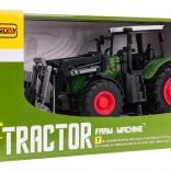 Groene tractor met grijper