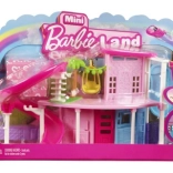 MATTEL mini BARBIE land poppenhuis met pop, huisdier, lift en zwembad