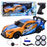 RC sportauto met verlichte carrosserie en driftsmodus – oranje
