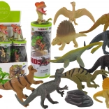 Set dinosaurusspeelfiguren in een koker met accessoires – 12 stuks