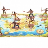 Indianenfiguren met kaart