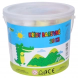 Ronde stoepkrijtjes 20 stuks in een emmer