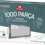 Puzzelraam 96x34 cm zilverkleurig