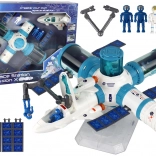 Ruimtestation met raket – set van 17 delen met licht- en geluidseffecten